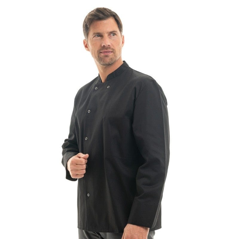 Manelli Men's Long Sleeve Apprentice Black Cooking Coat  - MARX - MANELLI