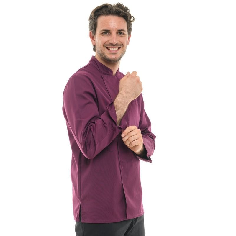 Manelli Men's Long Sleeve Plum Cooking Coat  - MANELLI