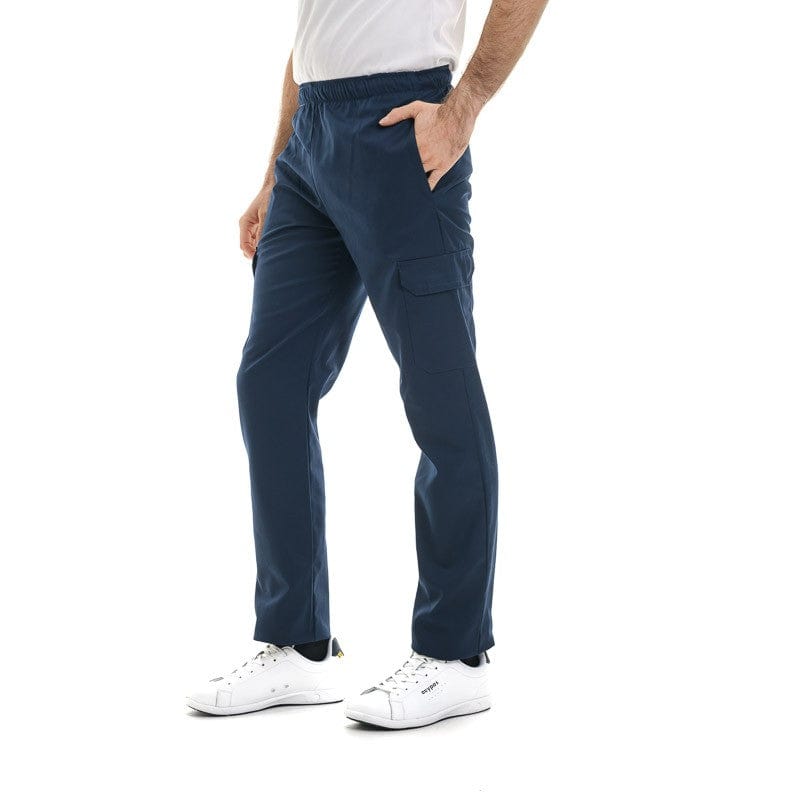 Manelli Navy Blue Kitchen Pants with Side Pockets - MANELLI