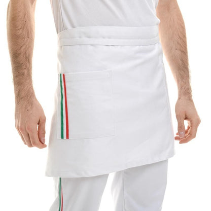 Manelli One size White Napoli Bartender Kitchen Apron - MANELLI