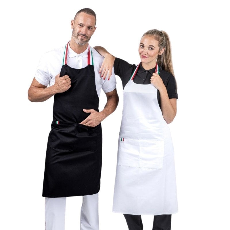 Manelli One size White Napoli Bib Apron - MANELLI