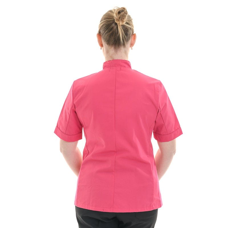 Manelli Pink Women's Kitchen Coat - Short Sleeve or Long Sleeve - MANELLI