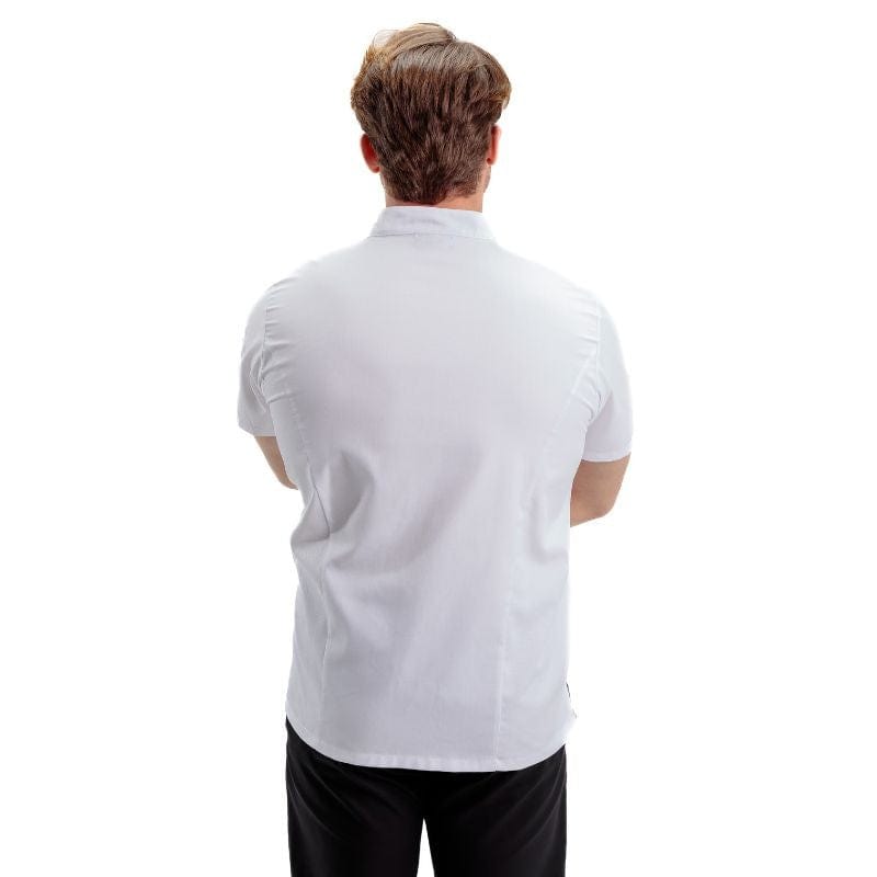 Manelli Short Sleeve / S Men's Short Sleeve White Kitchen Coat - MANELLI