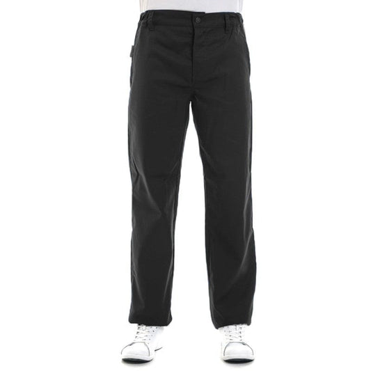 Manelli T0 - XS Louis Black Chef Trousers with Buttons - MANELLI