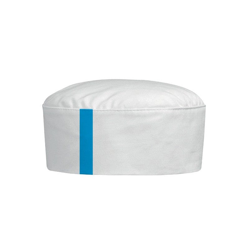 Manelli White Cap with Sky Blue Piping - MANELLI