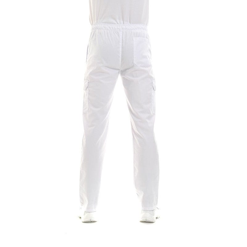 Manelli White Kitchen Pants with Side Pockets - MANELLI