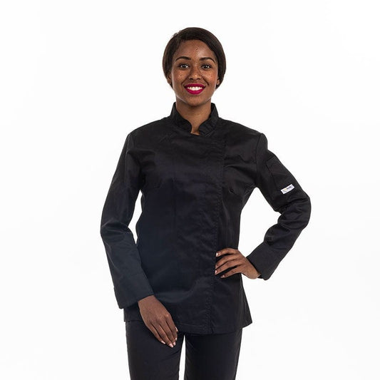 Manelli Women Eco-responsible Black Long Sleeve Kitchen Coat - MANELLI