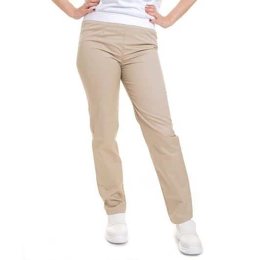 Manelli Women's Beige Slim Kitchen Trousers - Manelli