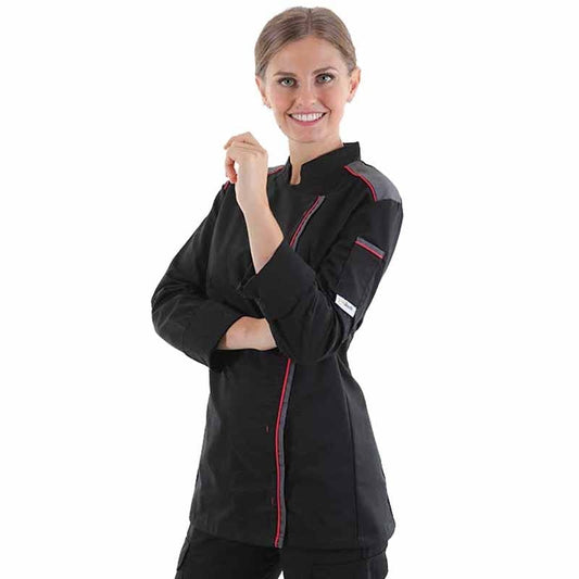 Manelli Women's Fusion Long Sleeve Chef Coat - MANELLI