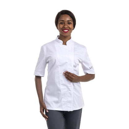 Manelli Women's Long Sleeves White Kitchen Coat - MANELLI