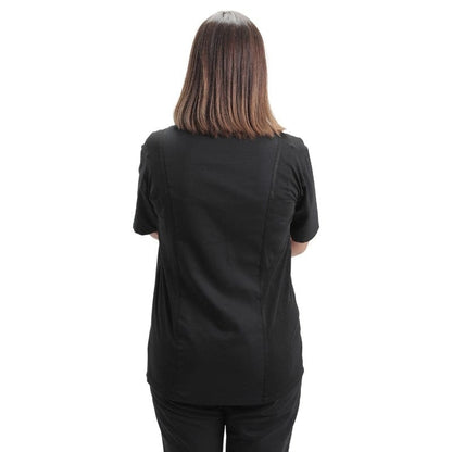 Manelli Women's Short Sleeve Black Kitchen Coat - Marbella - MANELLI