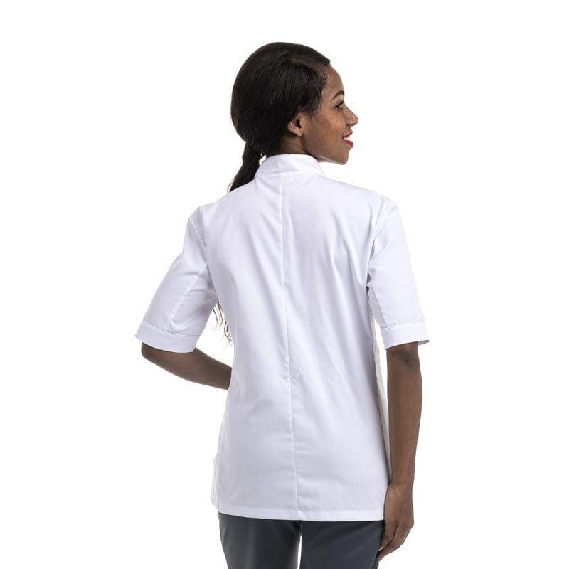 Manelli Women's White Short Sleeve Kitchen Coat - MANELLI