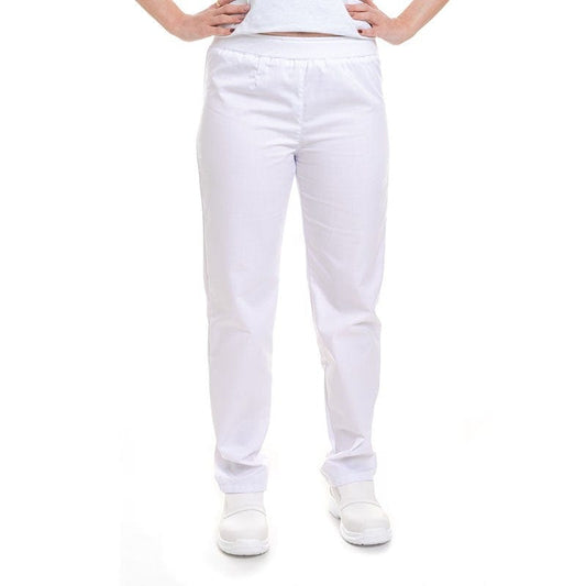 Manelli Women's White Slim Kitchen Trousers - Manelli