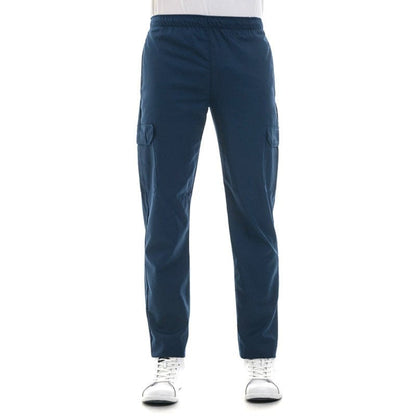 Manelli XS Navy Blue Kitchen Pants with Side Pockets - MANELLI