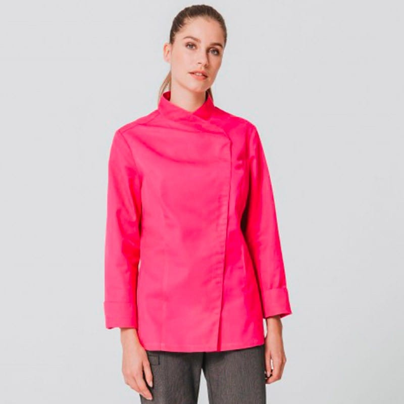 Molinel Women Pink Kitchen Coat with Kimono Collar  - MOLINEL