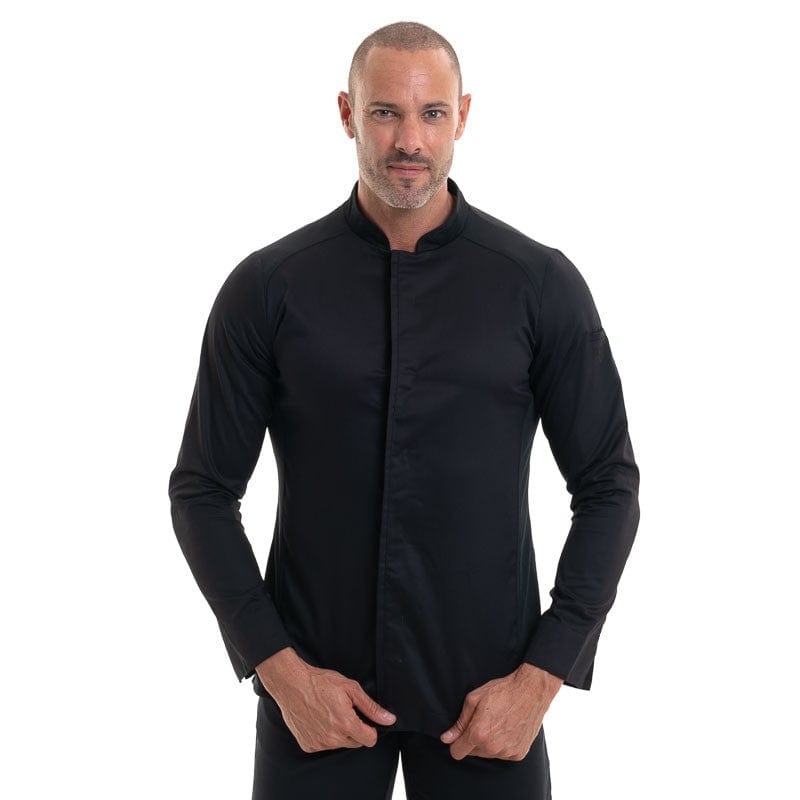 Robur Black Long Sleeve Chef Coat Broto - ROBUR