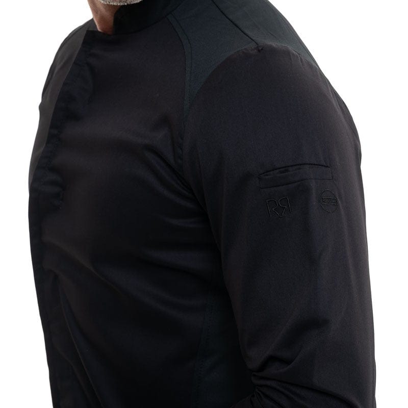 Robur Black Long Sleeve Chef Coat Broto - ROBUR