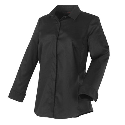 Robur Black Long Sleeve Kitchen Coat - FLORES- ROBUR