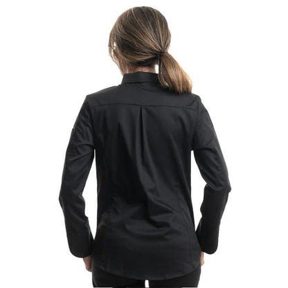 Robur Black Long Sleeve Kitchen Coat - FLORES- ROBUR