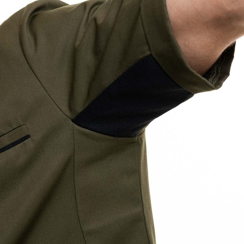 Robur DUNES Olive/Black Short Sleeve Kitchen Coat - ROBUR