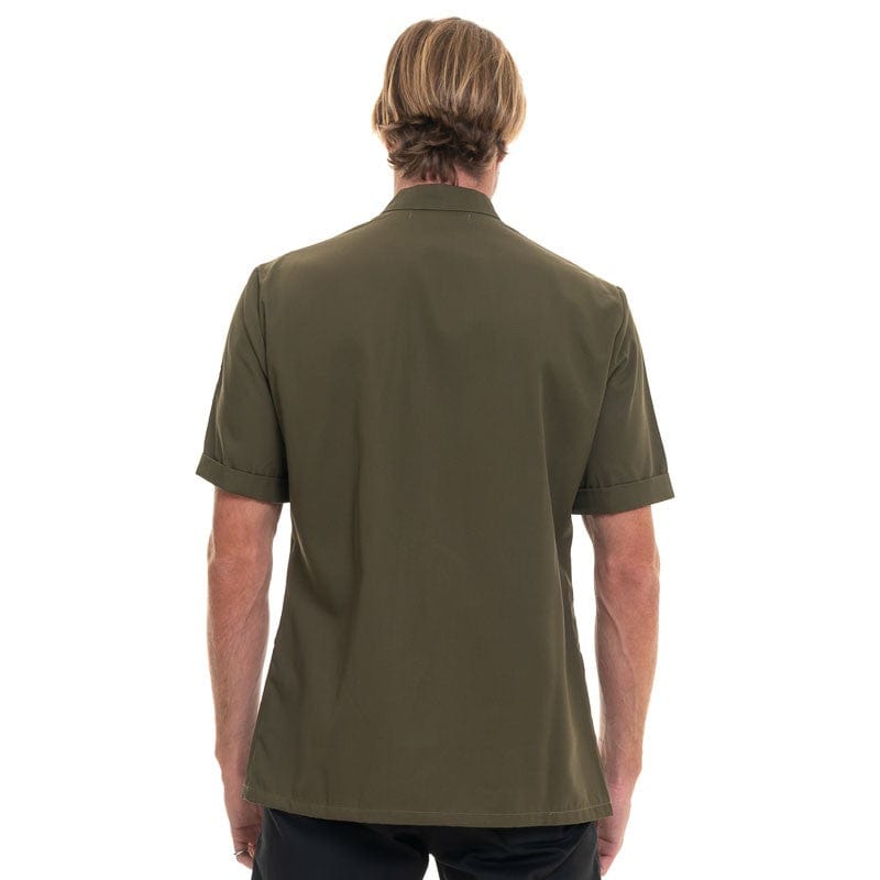 Robur DUNES Olive/Black Short Sleeve Kitchen Coat - ROBUR