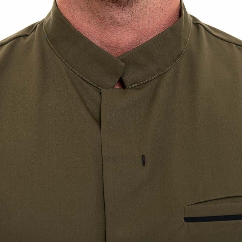 Robur DUNES Olive/Black Short Sleeve Kitchen Coat - ROBUR