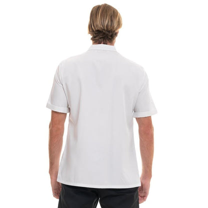 Robur DUNES Short Sleeve White Ocean Kitchen Coat - ROBUR