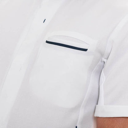 Robur DUNES Short Sleeve White Ocean Kitchen Coat - ROBUR