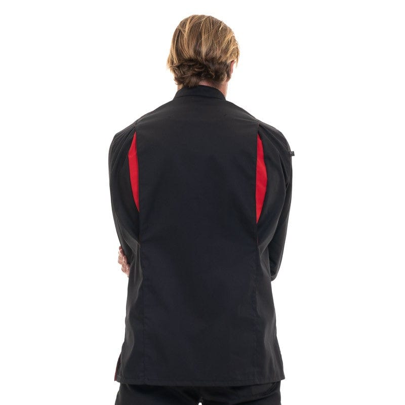 Robur Men's Black Long Sleeve Chef's Coat Boko - ROBUR