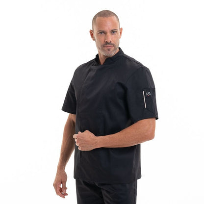 Robur Nero Black Short Sleeve Chef Coat - ROBUR