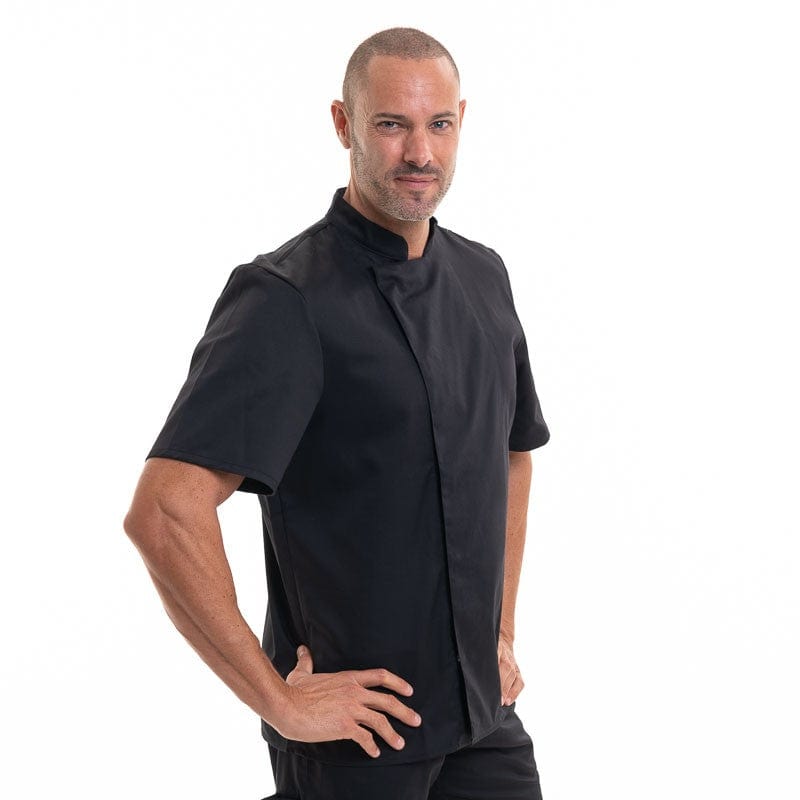 Robur Nero Black Short Sleeve Chef Coat - ROBUR