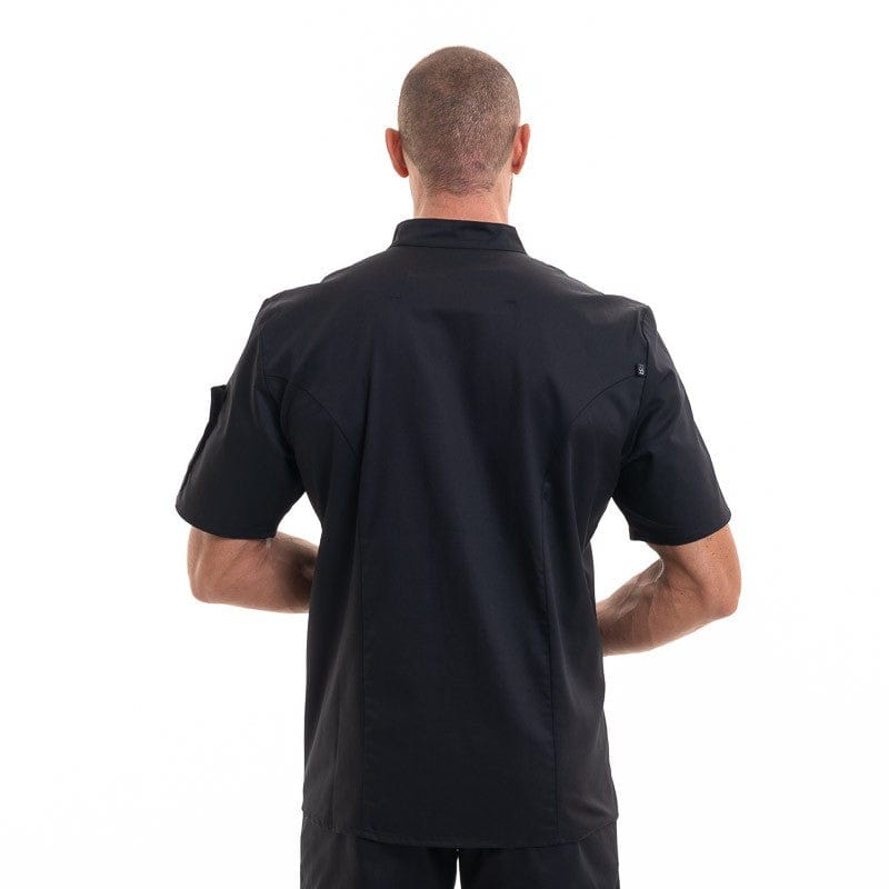 Robur Nero Black Short Sleeve Chef Coat - ROBUR