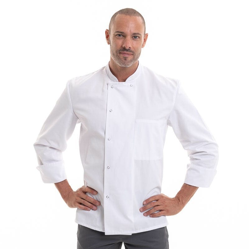 Robur T00 - XXS / Long Sleeve White Short Sleeve Chef Coat Madras - ROBUR