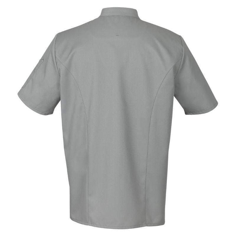 Robur Unisex Gray Short Sleeve Chef's Coat Harti - ROBUR