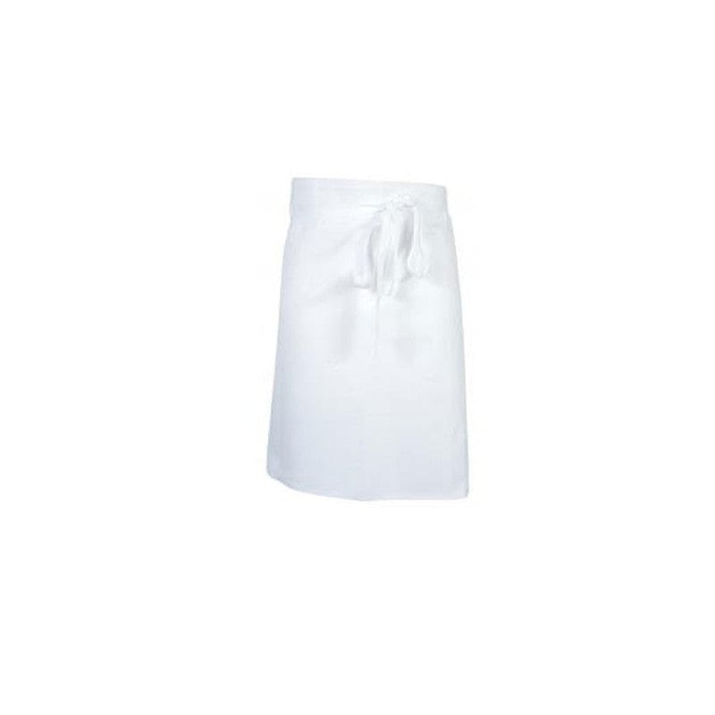 Robur White Half Chef Apron Coton 23.62 inch - ROBUR