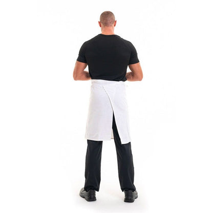 Robur White Half Chef Apron Coton 23.62 inch - ROBUR