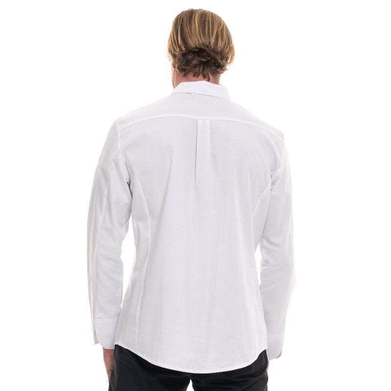 Robur White Long Sleeve Shirt Style Kitchen Coat Figari - ROBUR