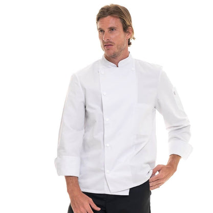 Robur White MADRAS Long Sleeve Kitchen Coat - ROBUR