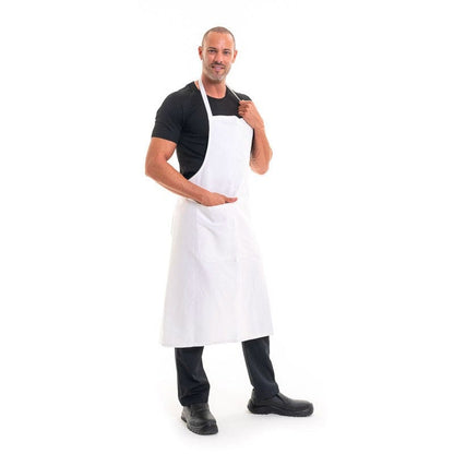 Robur White Pise Apron with Bib Coton - ROBUR