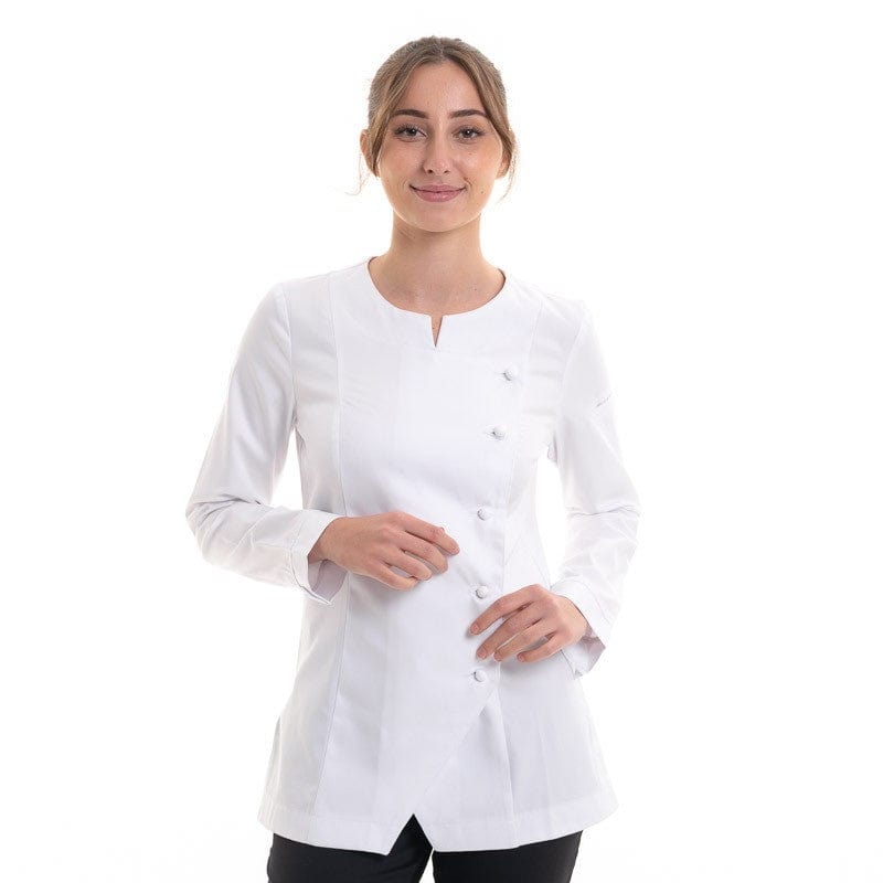 Robur White Women's Kitchen Coat Valloire Cotton - ROBUR