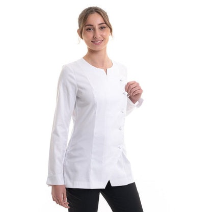 Robur White Women's Kitchen Coat Valloire Cotton - ROBUR