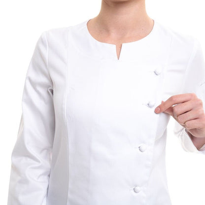 Robur White Women's Kitchen Coat Valloire Cotton - ROBUR