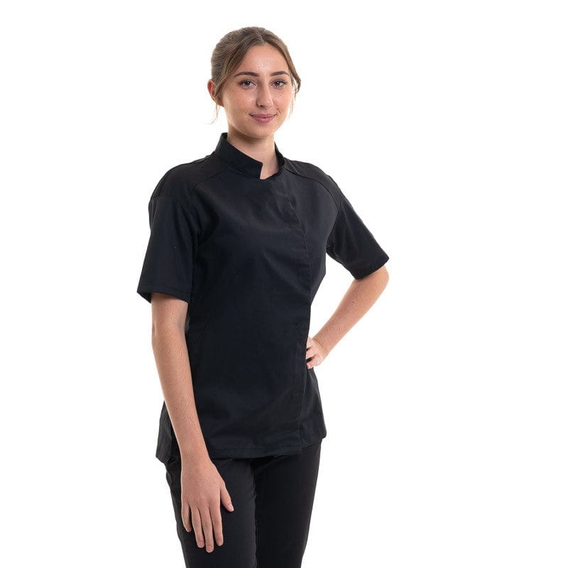 Robur Women's Black Cooking Coat - Cadix - ROBUR