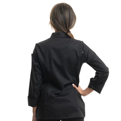 Robur Women's Long Sleeve Black Kitchen Coat Unera - ROBUR