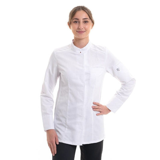 Robur Women's White Long Sleeve Kitchen Coat - ELBAX - ROBUR