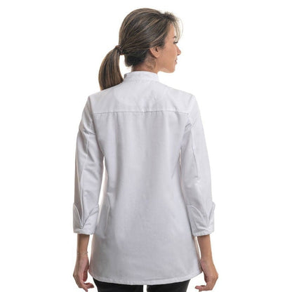 Robur Women's White Long Sleeve Kitchen Coat Expression - ROBUR